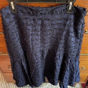 Maeve by Anthropologie hi-low blue textured skirt